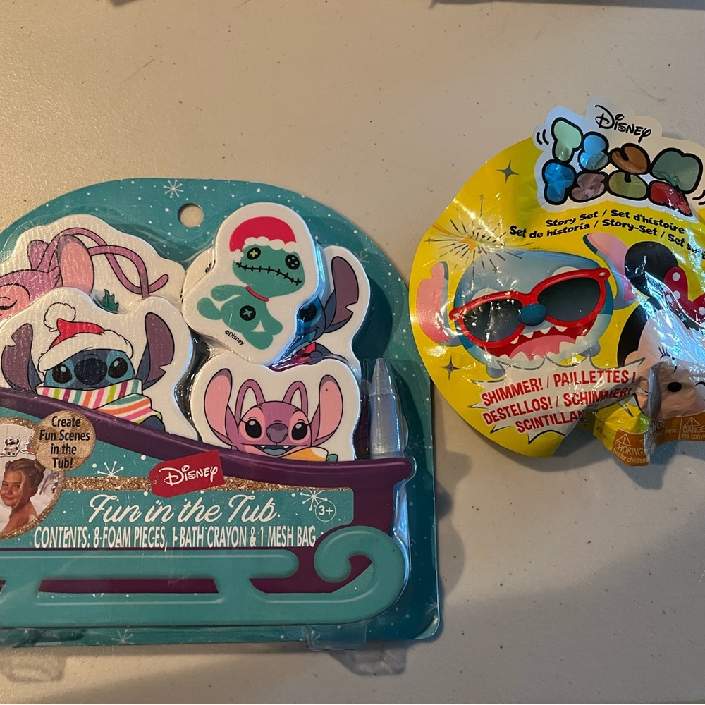 Disney Fun in the Tub Set and trum toy surprise